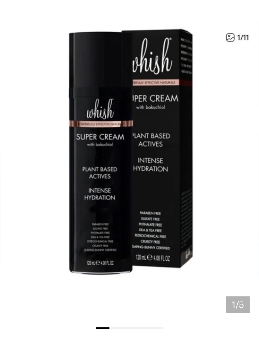 Whish Super Cream with Bakuchiol Intense Hydration 120 ml 4 oz NEW $140